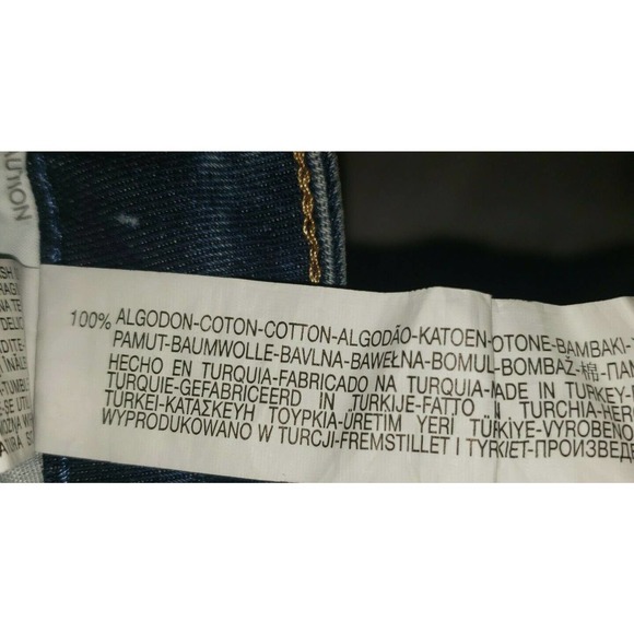 Zara Basic Denim Heritage Z1975 Distressed Straight Jeans Size 10‎ - Picture 8 of 11